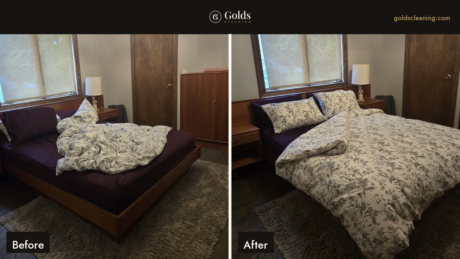 A bed stripped back and made properly.